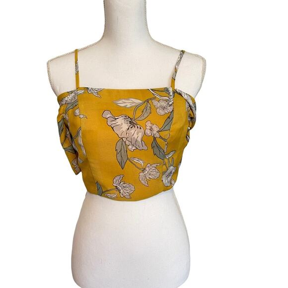 J.O.A. X Chriselle Lim Floral Convertible Crop XS - Picture 3 of 11